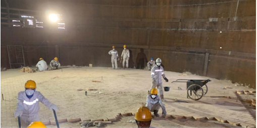 Refractory lining of Hengjaya Nickel's electric furnace